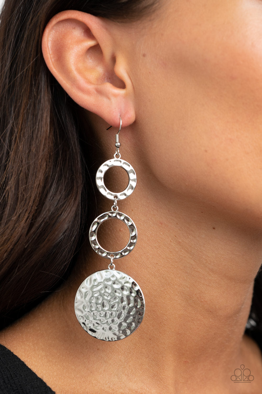 Blooming Baubles - silver - Paparazzi earrings