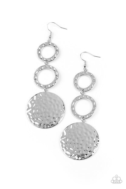 Blooming Baubles - silver - Paparazzi earrings