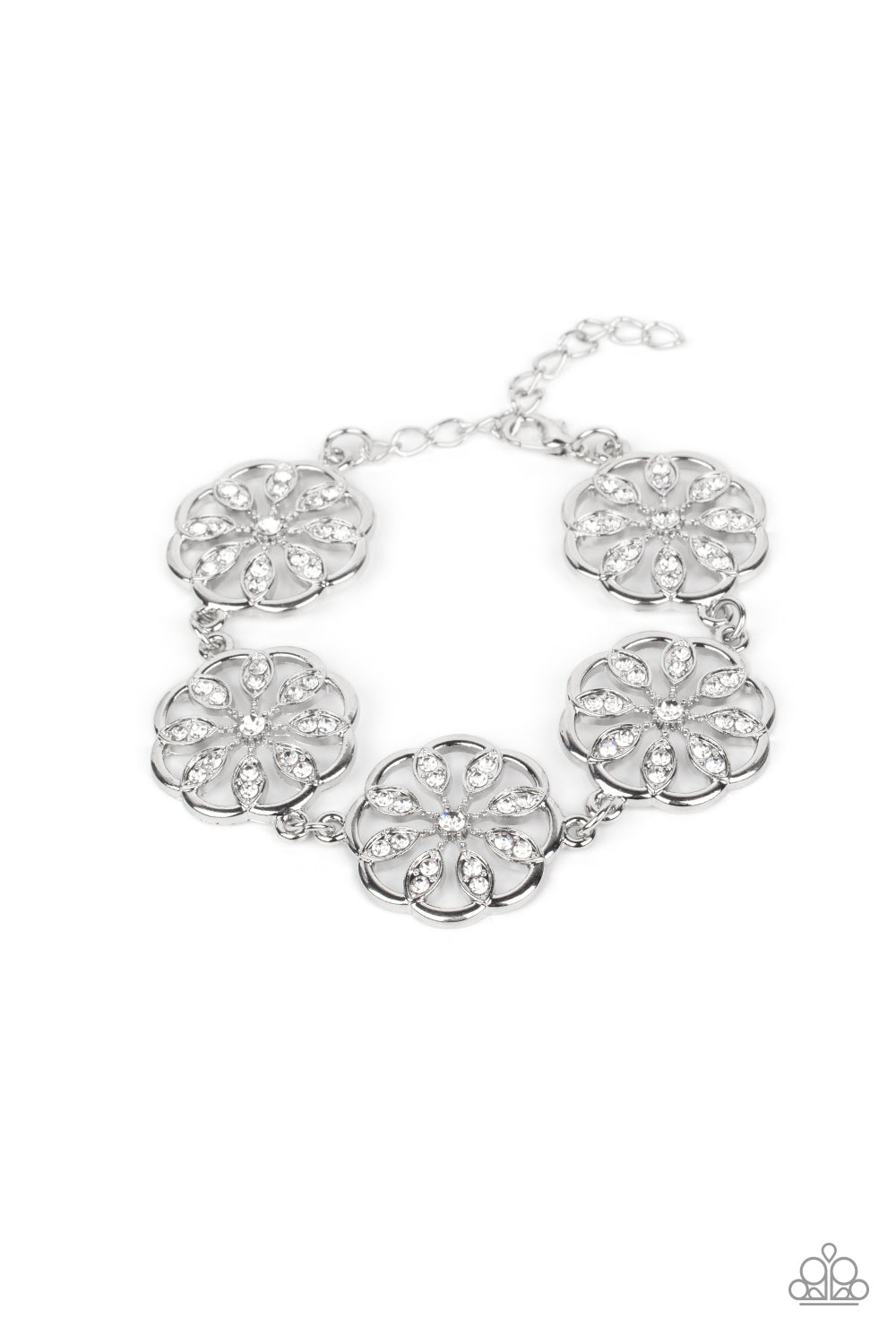 Blooming Bling - white - Paparazzi bracelet