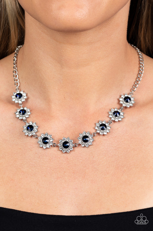 Blooming Brilliance - blue - Paparazzi necklace