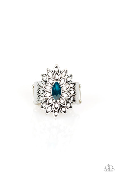 Blooming Fireworks - blue - Paparazzi ring