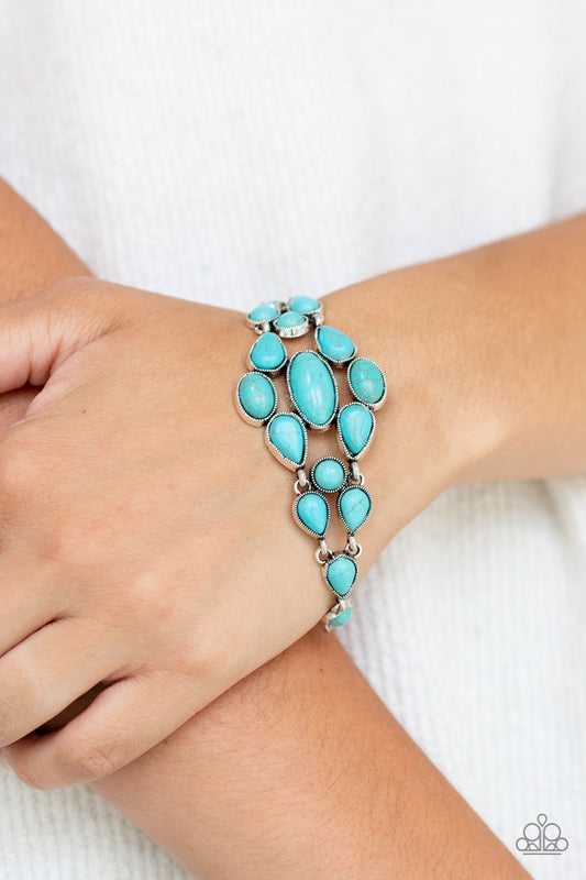Blooming Prairies-blue-Paparazzi bracelet