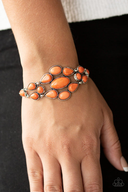 Blooming Prairies-orange-Paparazzi bracelet