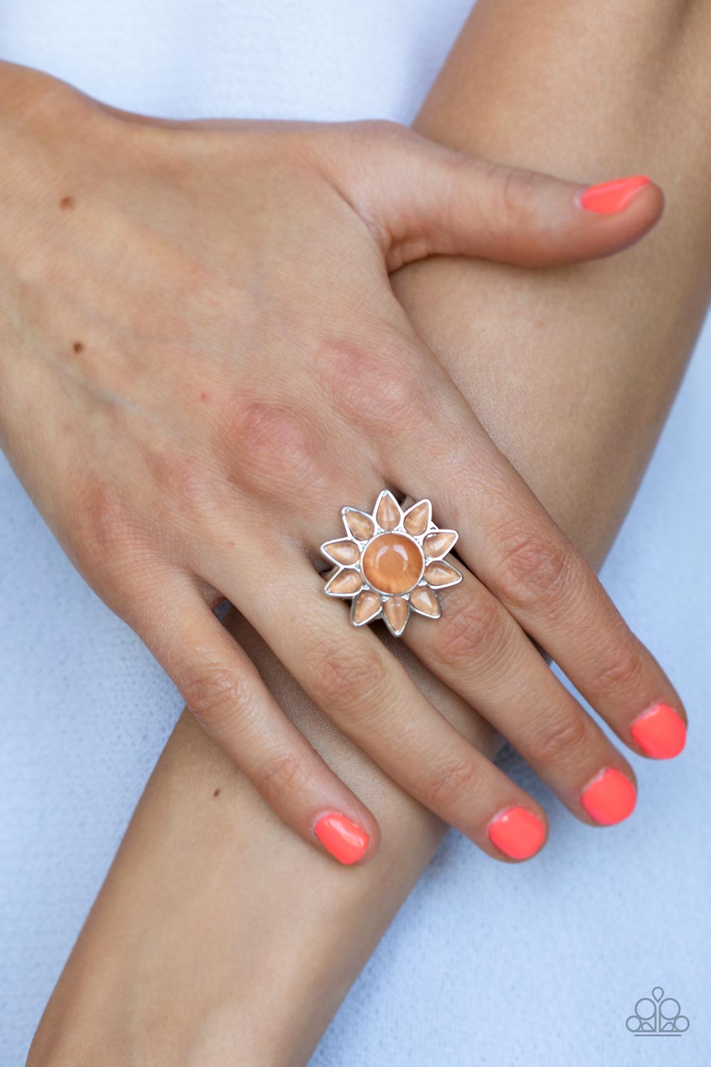 Blossoming Sunbeams - orange - Paparazzi ring