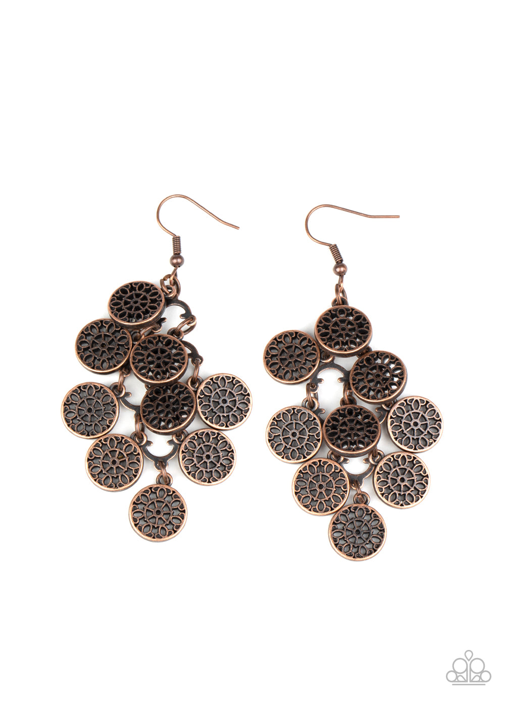 Blushing Blooms - copper - Paparazzi earrings