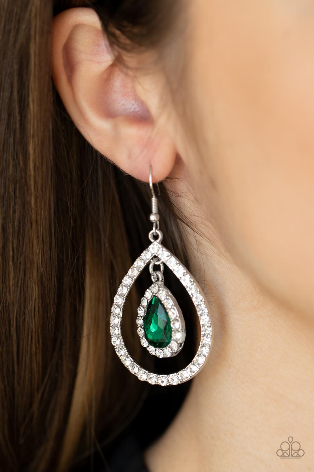 Blushing Bride - Green - Paparazzi earrings