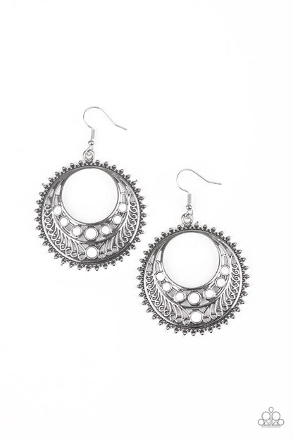 BoHo Bliss - white - Paparazzi earrings