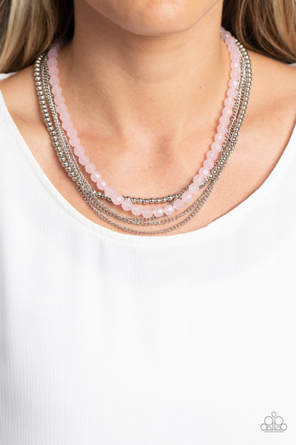 Boardwalk Babe - pink - Paparazzi necklace