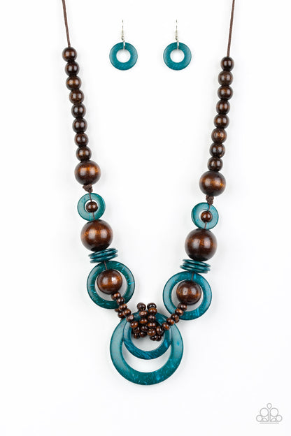 Boardwalk Party - blue - Paparazzi necklace