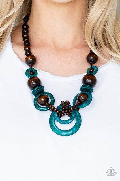 Boardwalk Party-blue-Paparazzi necklace