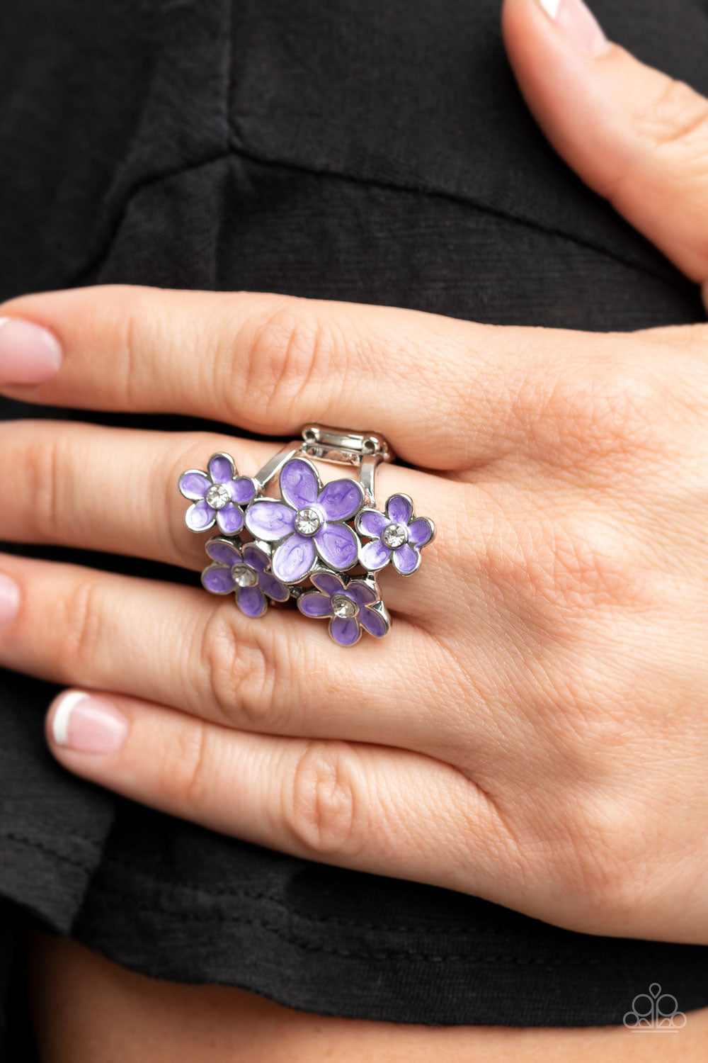 Boastful Blooms - purple - Paparazzi ring