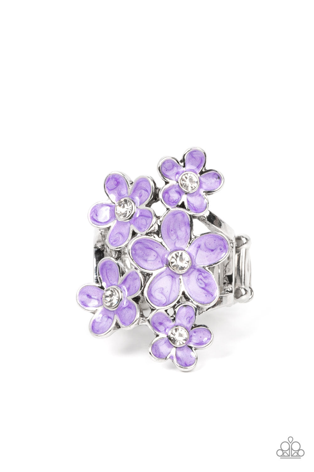 Boastful Blooms - purple - Paparazzi ring