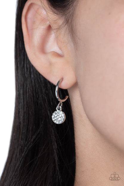 Bodacious Ballroom - white - Paparazzi earrings