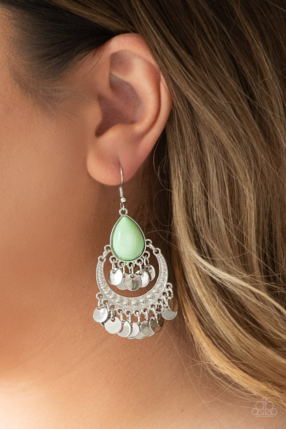 Bodacious Boho - green - Paparazzi earrings