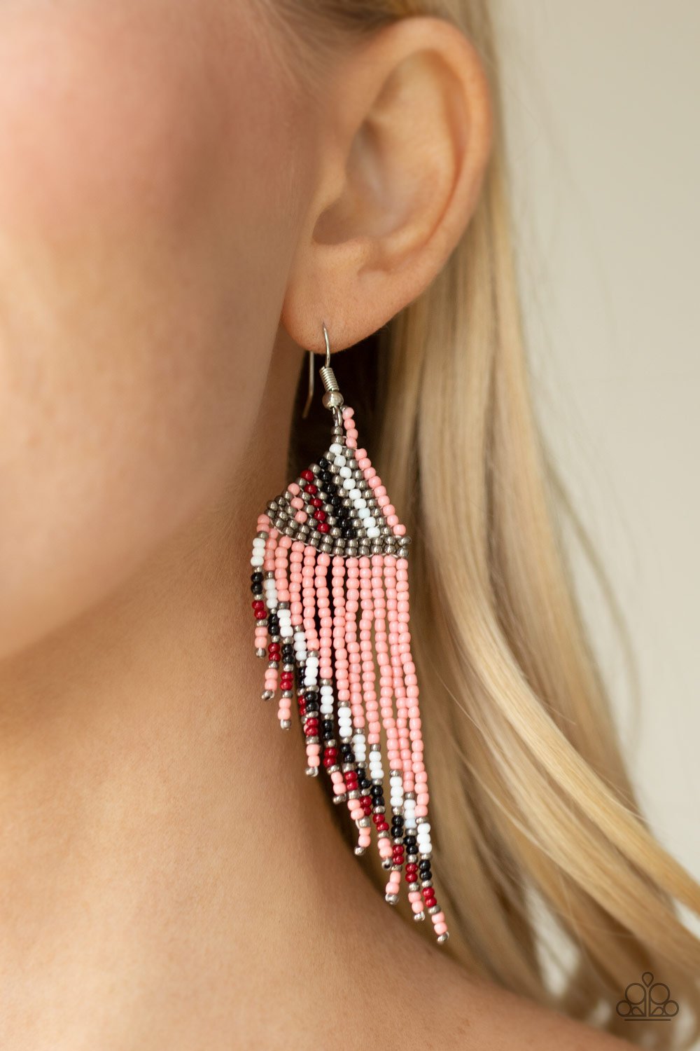 Bodaciously Bohemian-orange-Paparazzi earrings