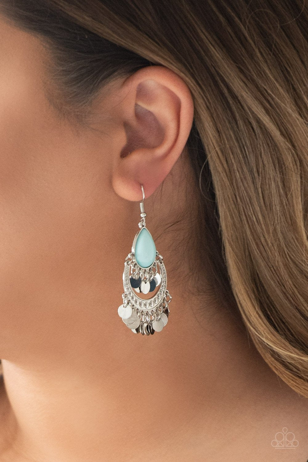 Bodaciously Boho - blue - Paparazzi earrings