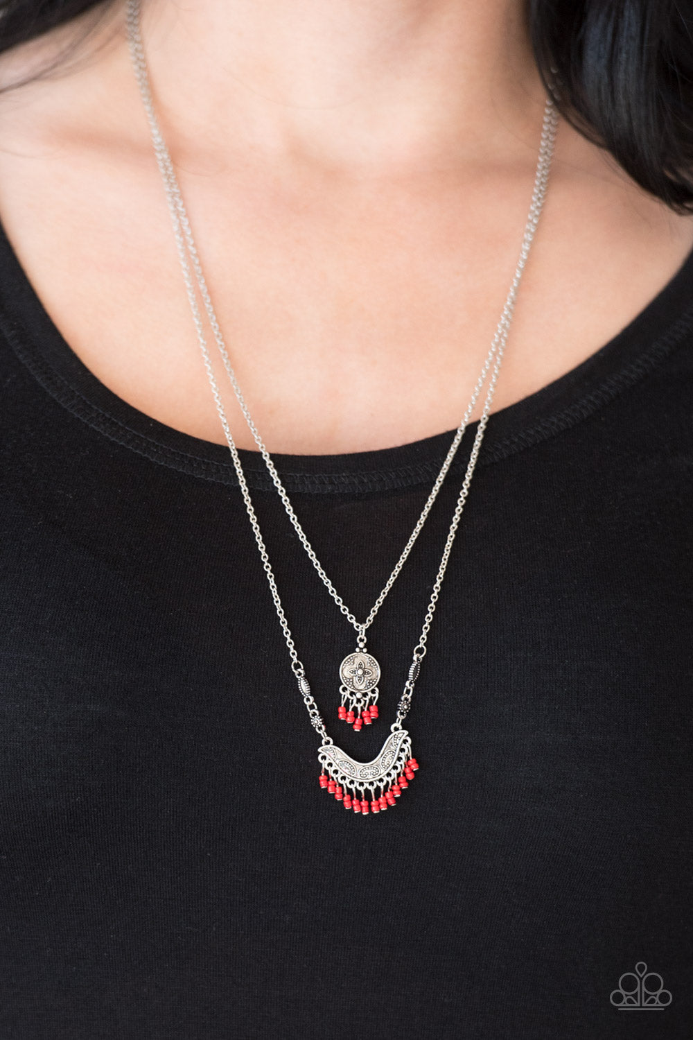 Bohemian Belle - red - Paparazzi necklace