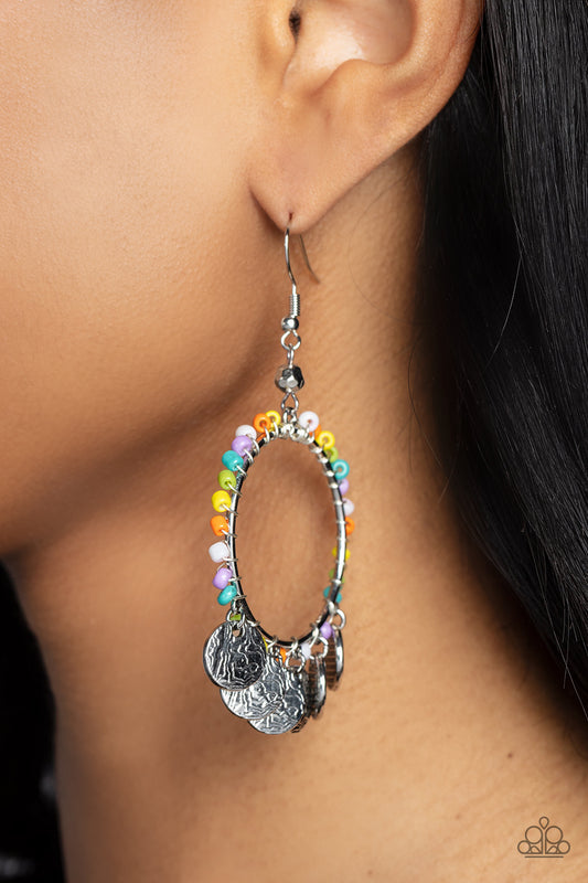 Bohemian Beach Blast - multi - Paparazzi earrings