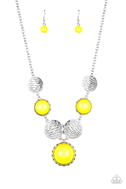 Bohemian Bombshell - yellow - Paparazzi necklace