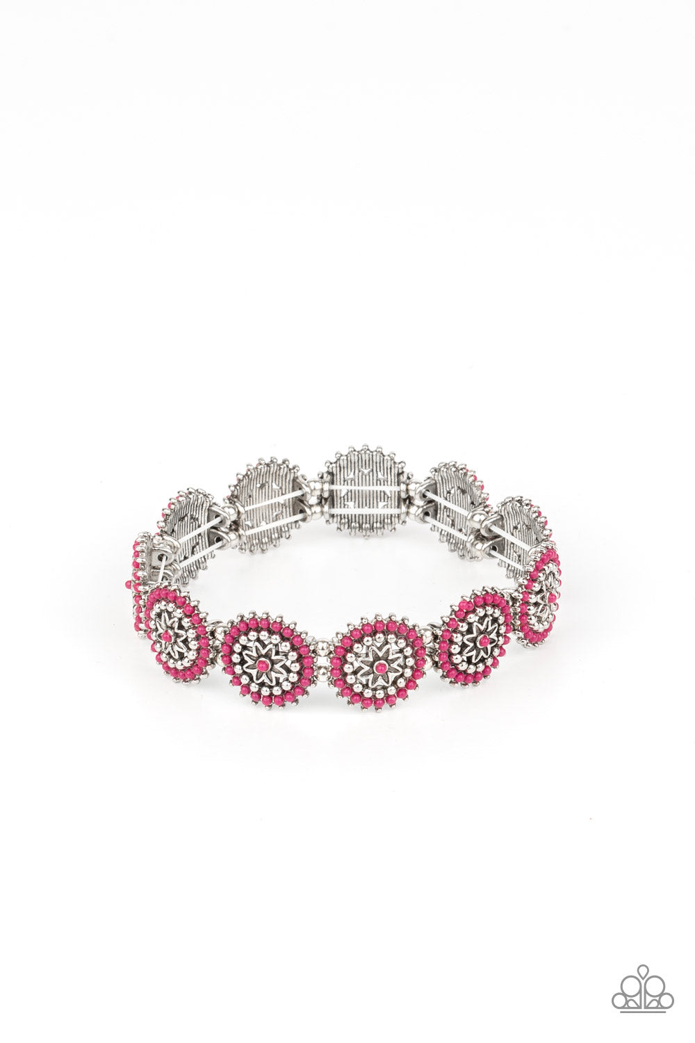 Bohemian Flowerbed - pink - Paparazzi bracelet