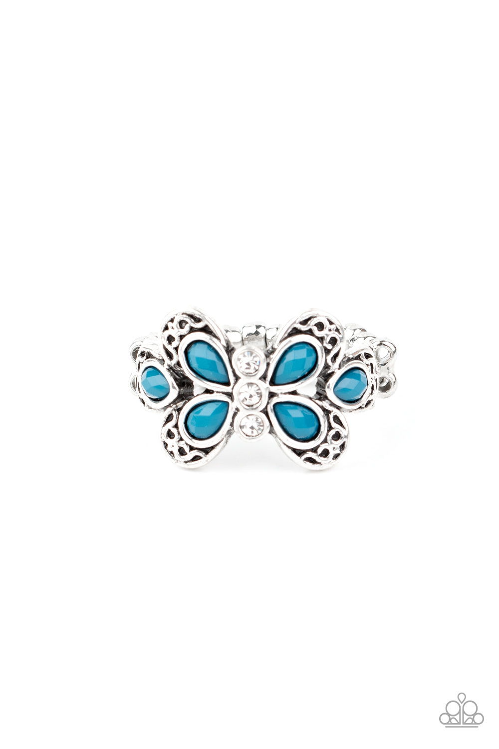 Boho Butterfly - blue - Paparazzi ring