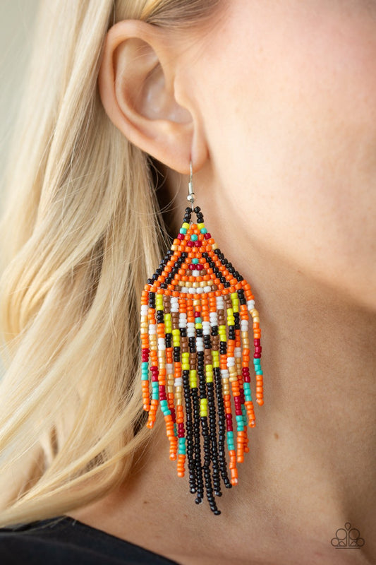 Boho Blast - black - Paparazzi earrings