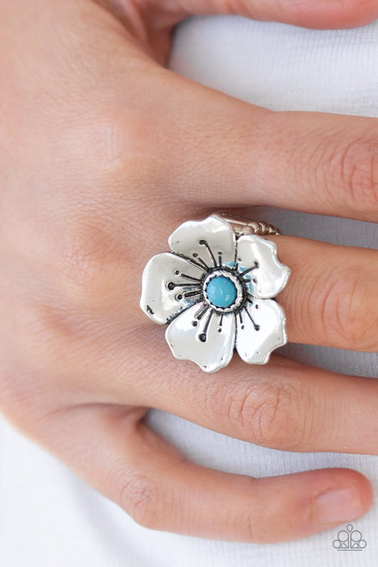 Boho Blossom - blue - Paparazzi ring