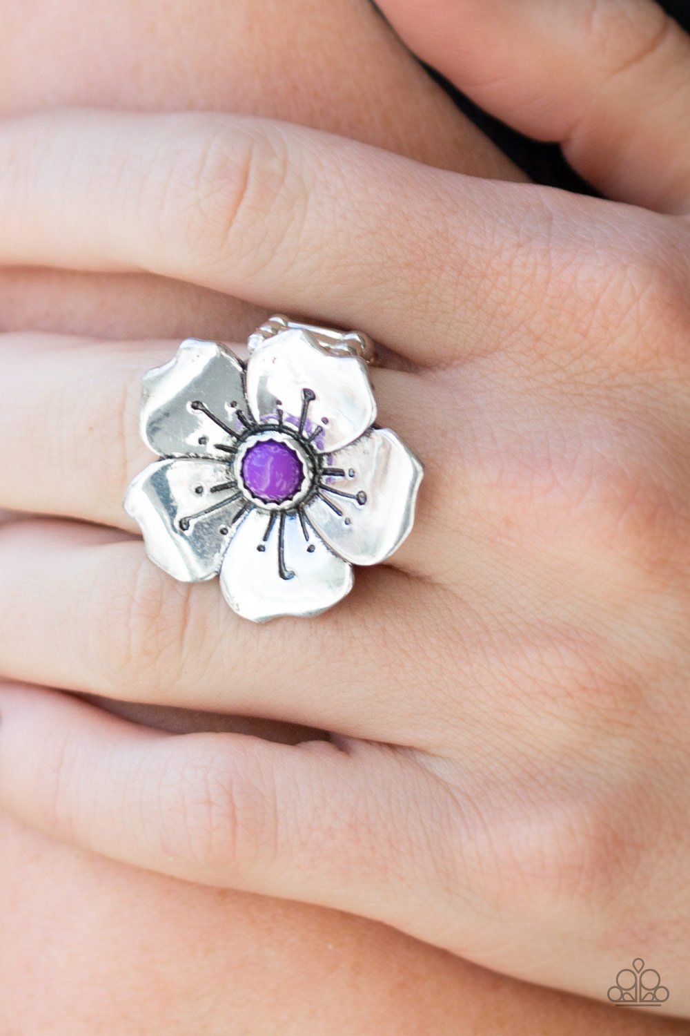 Boho Blossom - purple - Paparazzi ring