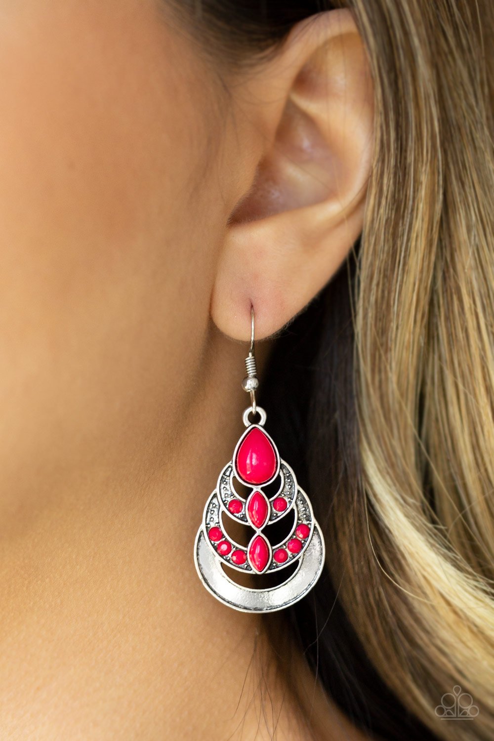 Boho Brilliance - pink - Paparazzi earrings