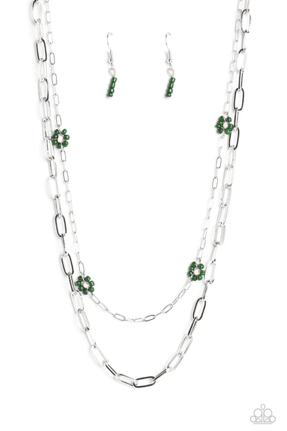 Bold Buds - green - Paparazzi necklace
