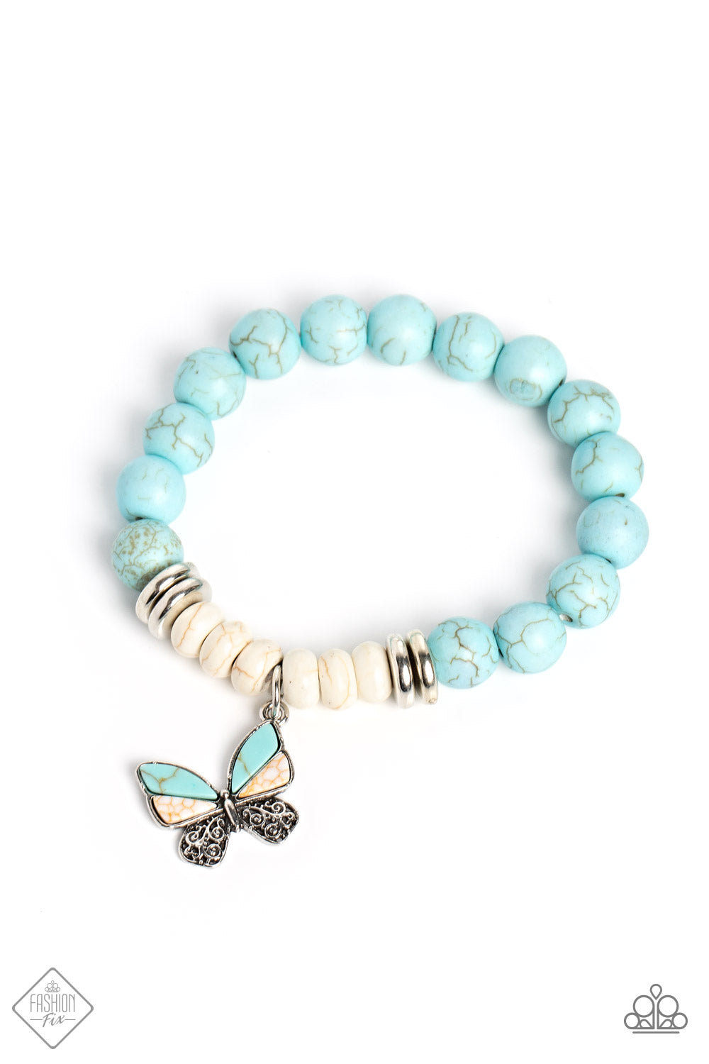 Bold Butterfly - blue - Paparazzi bracelet