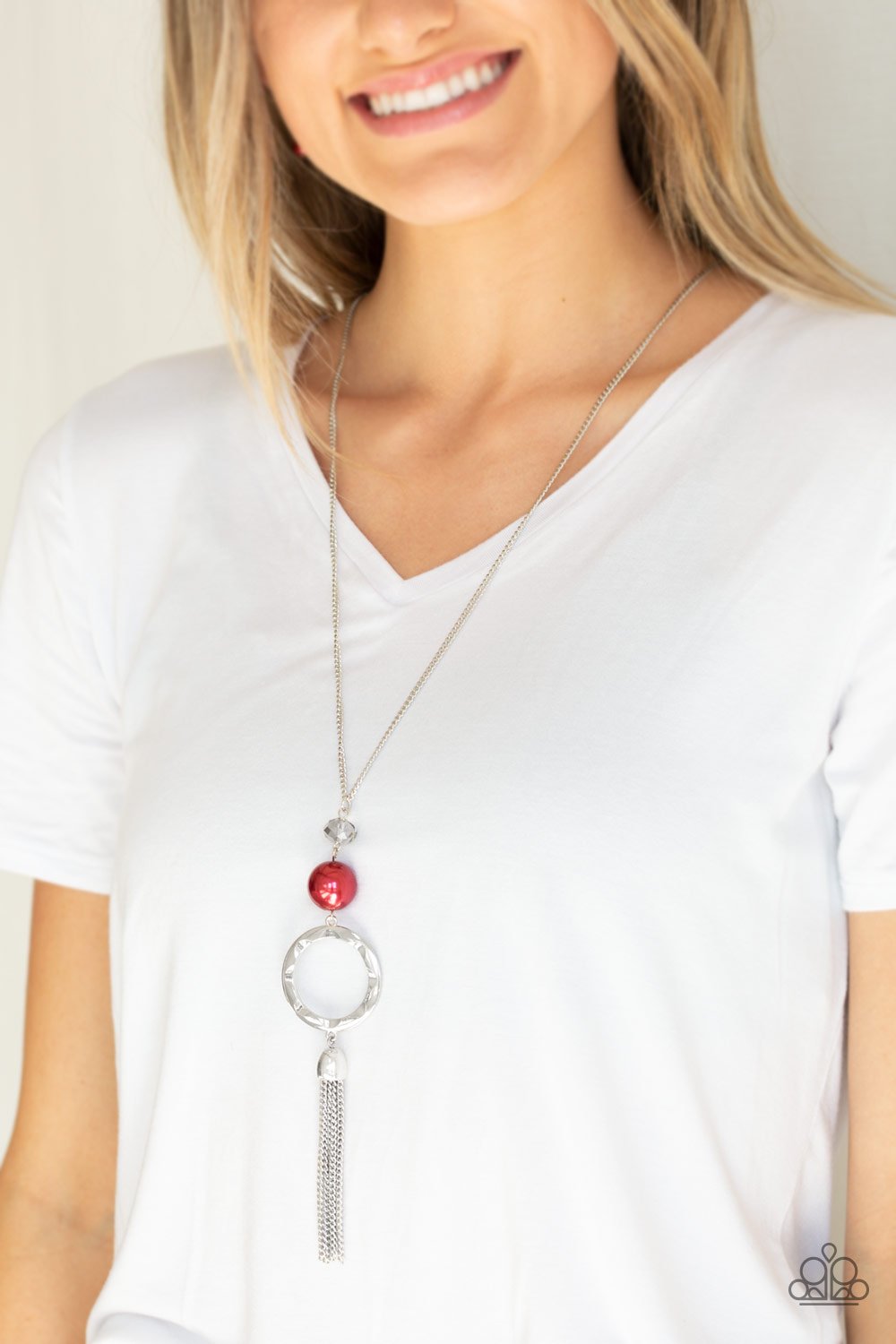 Bold Balancing Act - red - Paparazzi necklace