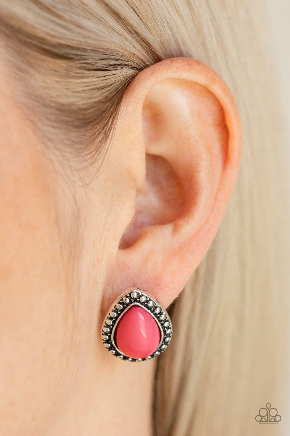 Boldy Beaded - pink - Paparazzi earrings