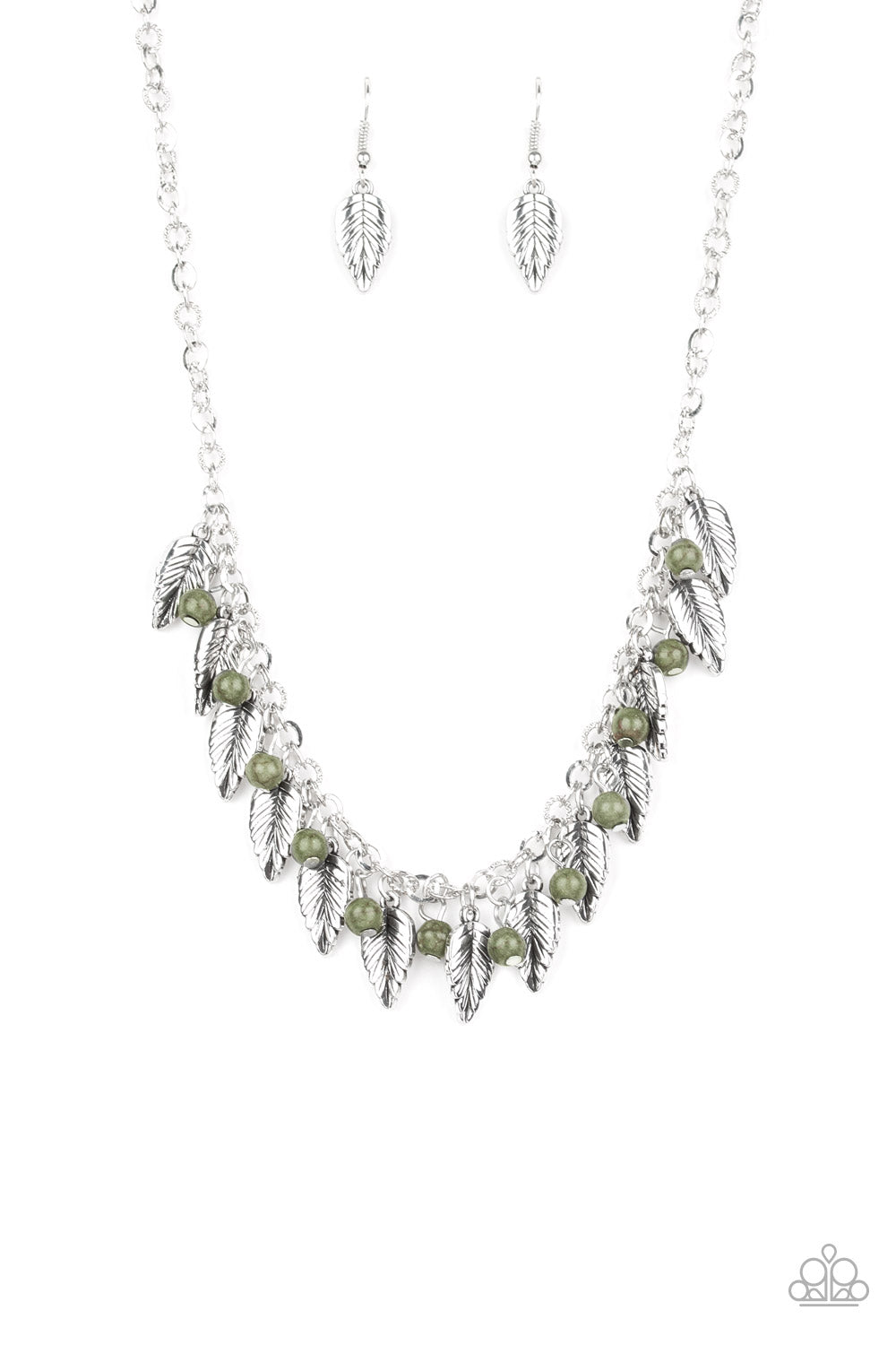 Boldly Airborne - green - Paparazzi necklace