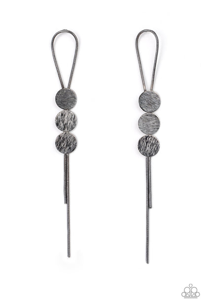 Bolo Beam - black - Paparazzi earrings