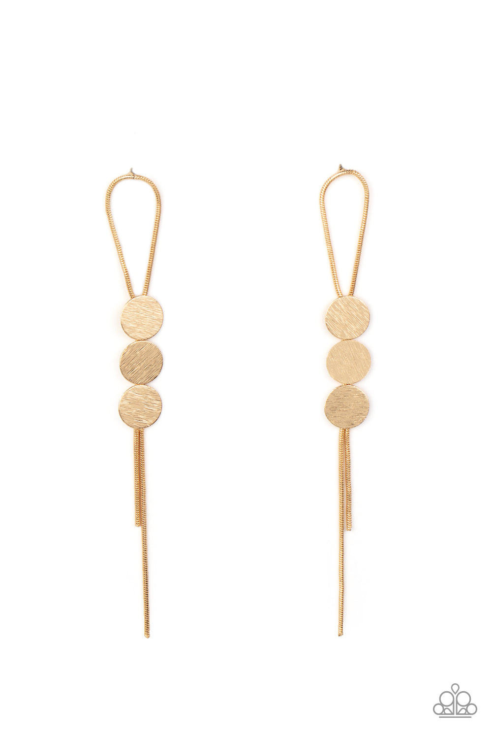 Bolo Beam - gold - Paparazzi earrings