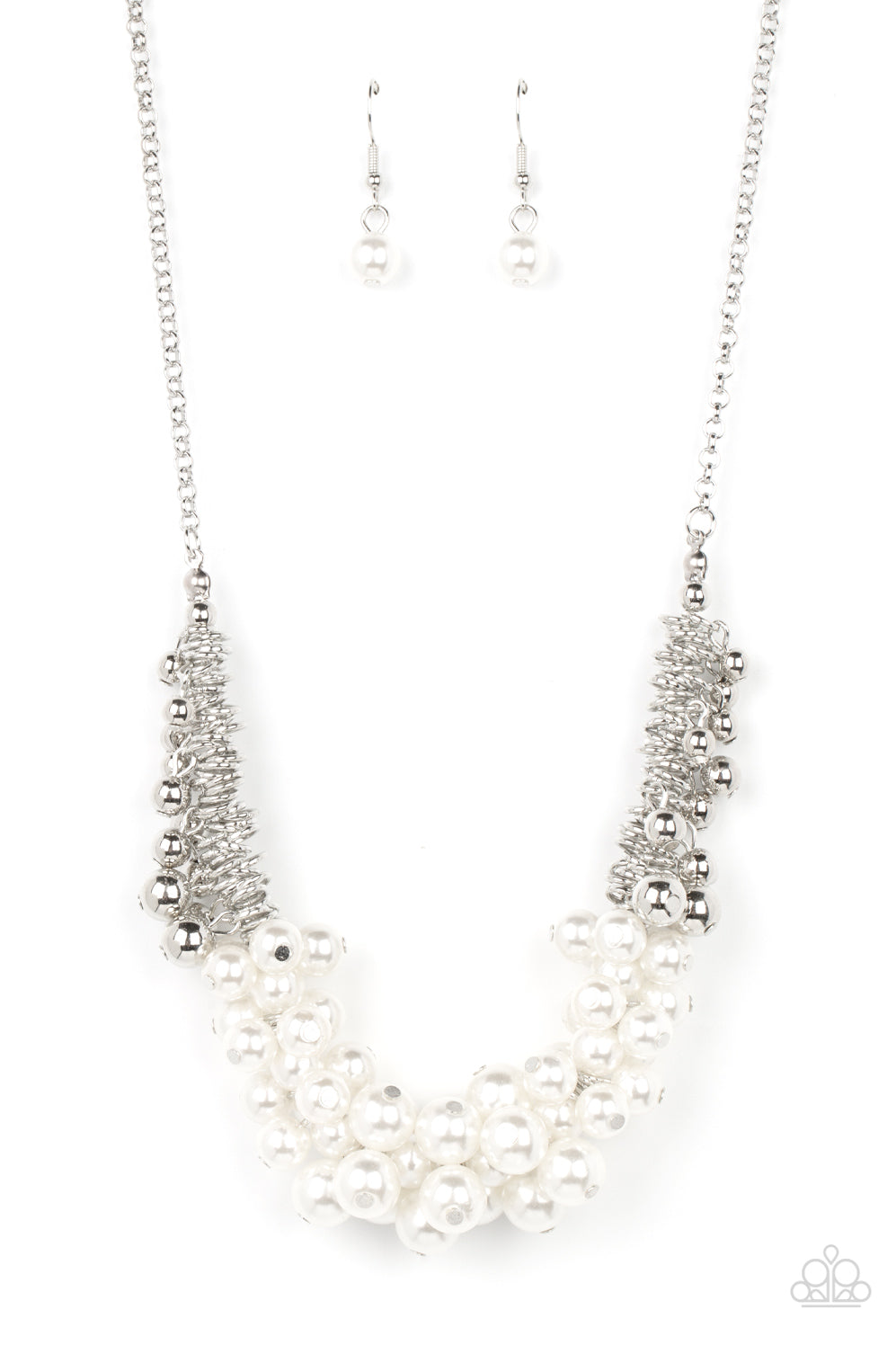 Bonus Points - white - Paparazzi necklace