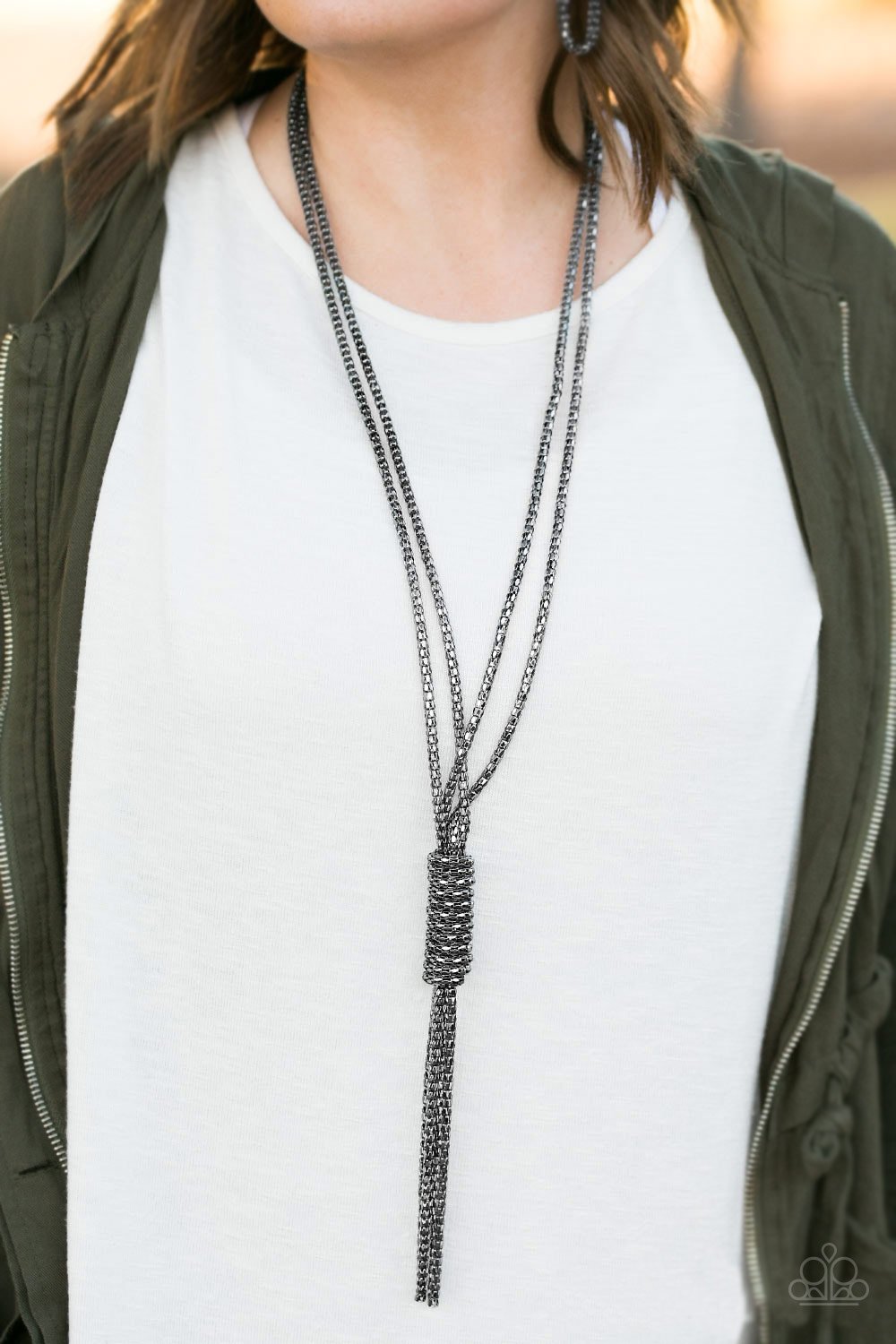 Boom Boom Knock You Out-black-Paparazzi necklace