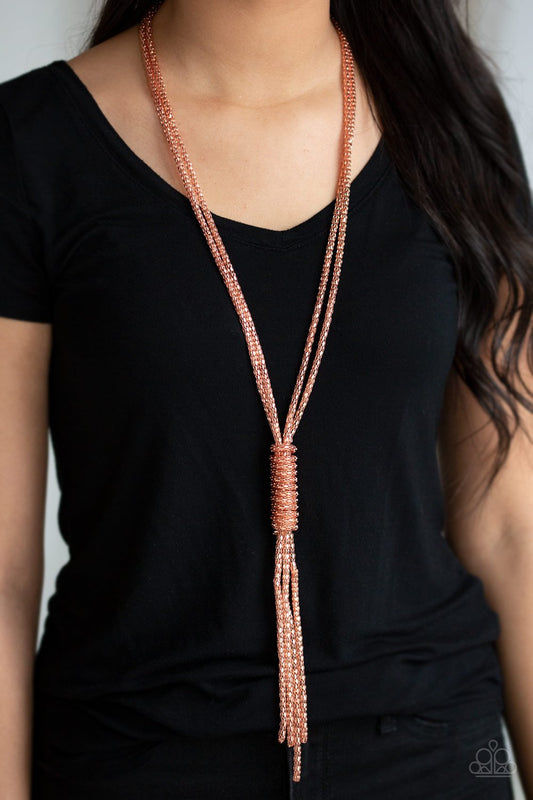 Boom Boom Knock You Out - copper - Paparazzi necklace