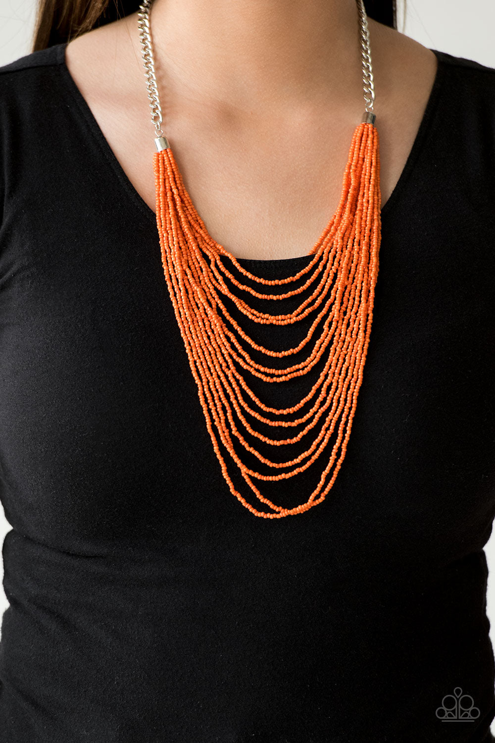 Bora Bombora - orange - Paparazzi necklace