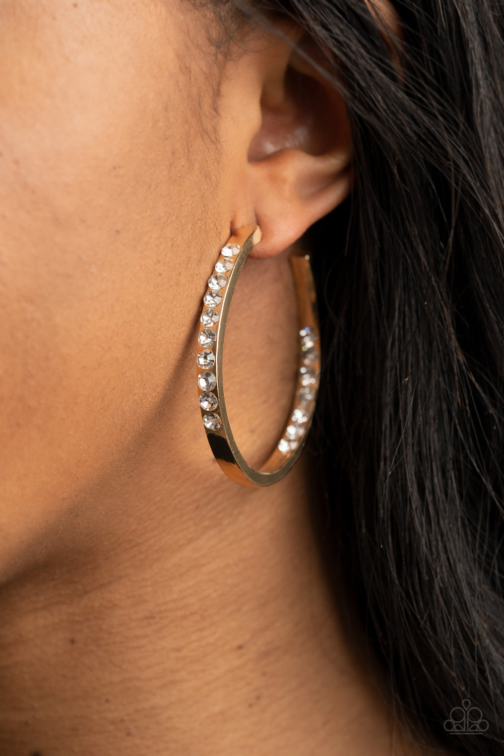 Borderline Brilliance - gold - Paparazzi earrings