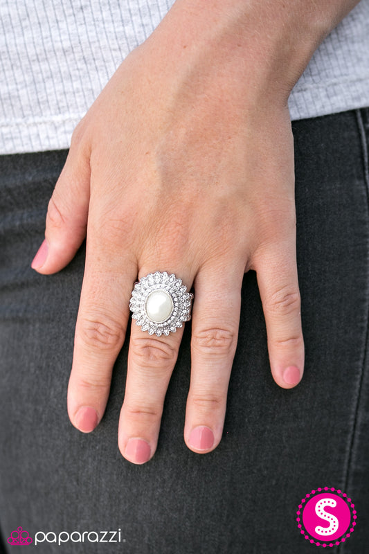 Born To Shine - White - Paparazzi ring