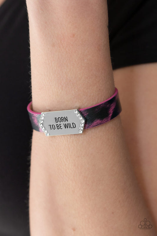 Born To Be Wild-pink-Paparazzi bracelet