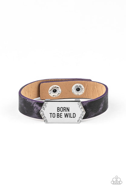 Born to be Wild - purple - Paparazzi bracelet