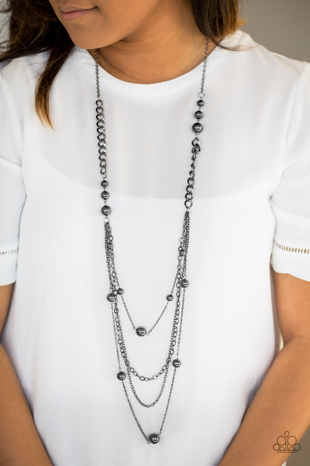 Boss Shimmer - black - Paparazzi necklace