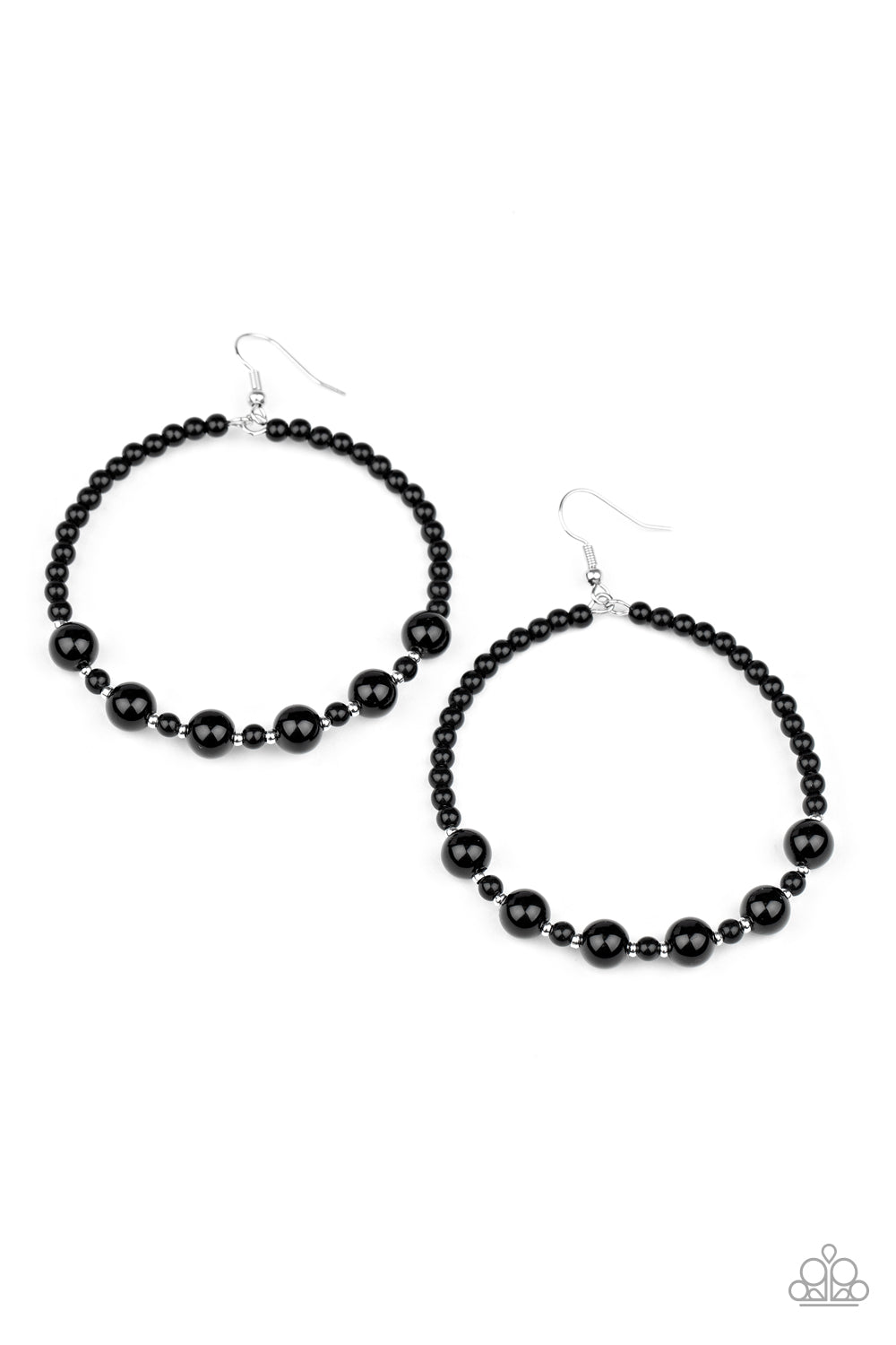 Boss Posh - black - Paparazzi earrings