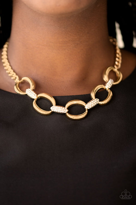 Boss Boulevard - gold - Paparazzi necklace