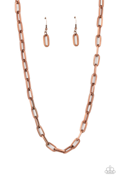 Boston Backdrop - copper - Paparazzi necklace