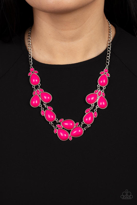 Botanical Banquet - pink - Paparazzi necklace