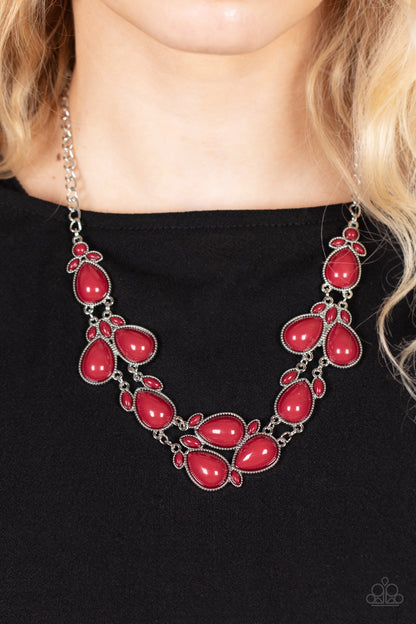 Botanical Banquet - red - Paparazzi necklace